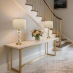 Oneach 25" Glass Table Lamps Set of 2, Gold Modern Table Lamps with USB Ports fo... - Image 4