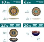 vancasso 16 Pieces Plates and Bowls Set, Bohemian Style Dinnerware Sets Service ... - Image 3