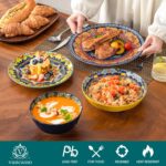 vancasso 16 Pieces Plates and Bowls Set, Bohemian Style Dinnerware Sets Service ... - Image 4