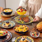 vancasso 16 Pieces Plates and Bowls Set, Bohemian Style Dinnerware Sets Service ... - Image 6