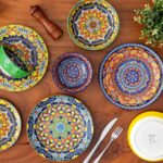 vancasso 16 Pieces Plates and Bowls Set, Bohemian Style Dinnerware Sets Service ... - Image 8