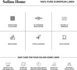 Solino Home Linen Tablecloth 60 x 108 Inch - Classic Hemstitch 100% Pure Linen W... - Image 6