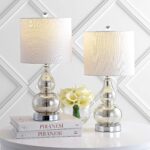 JONATHAN Y 20.5" Mercury Silver Glass Table Lamp, Modern Gourd Bedside Nightstan... - Image 7