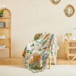 MSGKV Boho Throw Blanket for Couch 50"x60" 100% Cotton Vine Embroidery Blanket B... - Image 3
