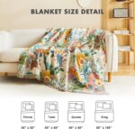 MSGKV Boho Throw Blanket for Couch 50"x60" 100% Cotton Vine Embroidery Blanket B... - Image 5