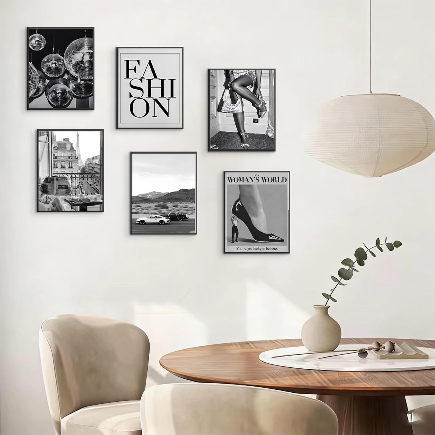 Liacxony Vintage Black and White Trendy Wall Art Fashion Feminist Decor Disco Ba... - Image 3