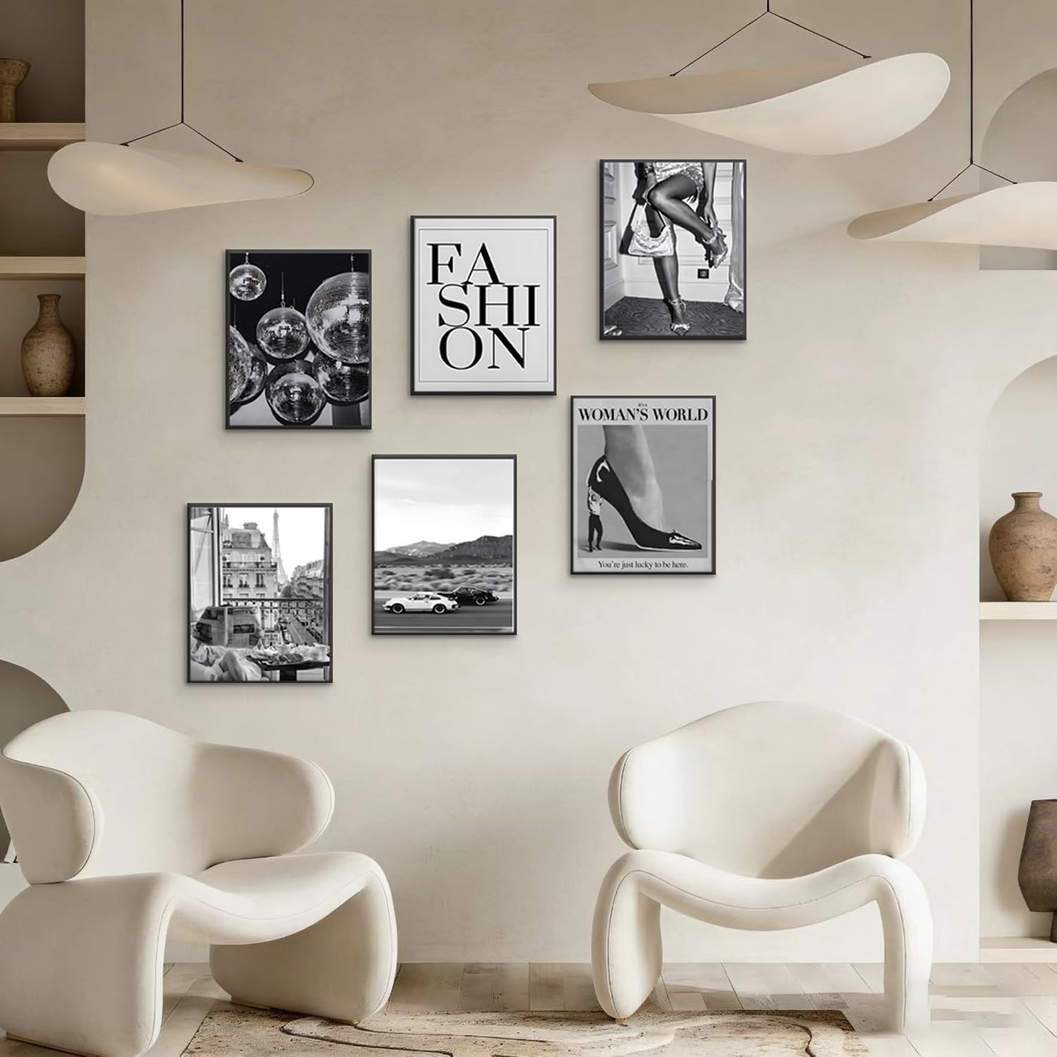 Liacxony Vintage Black and White Trendy Wall Art Fashion Feminist Decor Disco Ba... - Image 7