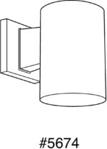 Progress Lighting 5-Inch Cylinder Outdoor Wall Sconce, 1-Light Modern Wall Mount... - Image 3