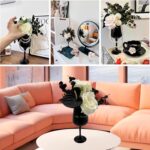 Luxurious Fragrant Artificial Flowers with Decorative Glass Vase & Pearl Accents... - Image 3