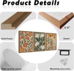 Urmoya 3 Pieces Flower Market Canvas Wall Art, Green Beige Abstract Boho Floral ... - Image 7