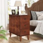 Tribesigns Solid Wood End Table, Fully Assembled Narrow Side Table with Drawers,... - Image 8