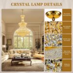 42'' W Luxury 3-Tier Empire Crystal Chandelier, 36 LED Bulbs, 480 Hand-Strung K9... - Image 7