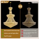 42'' W Luxury 3-Tier Empire Crystal Chandelier, 36 LED Bulbs, 480 Hand-Strung K9... - Image 8