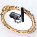 Zosenley Polyresin Ellipse Antique Decorative Mirror Tray, Makeup Organizer, Jew... - Image 5