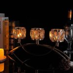 3 Arms Crystal Candle Holders, Arch Candlestick Table Candelabras Centerpieces f... - Image 7