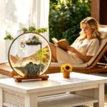 Tabletop Water Fountains Indoor Waterfall Fountain with Mist LED Light Feng Shui... - Image 3