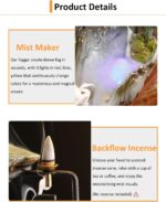 Tabletop Water Fountains Indoor Waterfall Fountain with Mist LED Light Feng Shui... - Image 4