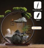 Tabletop Water Fountains Indoor Waterfall Fountain with Mist LED Light Feng Shui... - Image 6