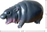 Cute Moo Deng Hippo Statue for Home Decor, Small Moo Deng Toy Hippo Figurine for... - Image 3