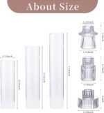 NITIME 9 Set Hurricane Glass Candle Holders for Taper Candles, Candlestick Holde... - Image 3