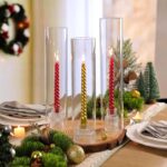 NITIME 9 Set Hurricane Glass Candle Holders for Taper Candles, Candlestick Holde... - Image 5