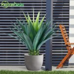 3.5ft Artificial Agave Plant, 42 Inch Tall Faux Agave Plants in Black Pot, Fake ... - Image 5