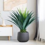 3.5ft Artificial Agave Plant, 42 Inch Tall Faux Agave Plants in Black Pot, Fake ... - Image 9