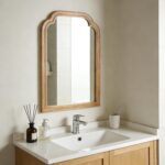 Wood Framed Bathroom Mirror for Wall, 20X30 Inch Rustic Wood Frame Wall Mirrors ... - Image 3