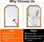 Wood Framed Bathroom Mirror for Wall, 20X30 Inch Rustic Wood Frame Wall Mirrors ... - Image 5