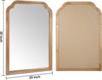 Wood Framed Bathroom Mirror for Wall, 20X30 Inch Rustic Wood Frame Wall Mirrors ... - Image 6