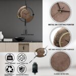 SIN&MI Wall Clock,Decorative Wall Clocks with Pendulum,Silent Quality Quartz Clo... - Image 3