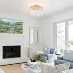 Modern Semi Flush Mount Ceiling Light 3-Light Gold Glass Chandelier Hallway Ligh... - Image 7