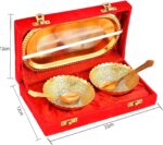 NOBILITY Bowl Spoon Tray Set Gold and Silver Plated Dry Fruits Dessert Serving S... - Image 3