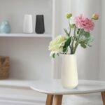 Beige Ceramic Vase, GUKJOB Small Cute Flower Vase for Pampas Grass, Home, Living... - Image 6