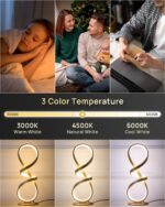 2 Pack Table Lamps, LED Touch Dimmable Spiral Desk Lamp, 3 Color Temperature Mod... - Image 4