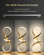 2 Pack Table Lamps, LED Touch Dimmable Spiral Desk Lamp, 3 Color Temperature Mod... - Image 5