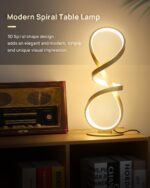 2 Pack Table Lamps, LED Touch Dimmable Spiral Desk Lamp, 3 Color Temperature Mod... - Image 6
