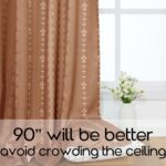 Vintage Floral Blackout Curtains 96 Inch Long, Burnt Orange Mid Century Modern B... - Image 5