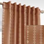 Vintage Floral Blackout Curtains 96 Inch Long, Burnt Orange Mid Century Modern B... - Image 9