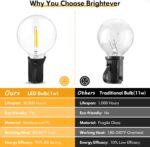 100FT LED Outdoor String Lights Patio Light with 52 Shatterproof G40 Dimmable Gl... - Image 5