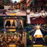 100FT LED Outdoor String Lights Patio Light with 52 Shatterproof G40 Dimmable Gl... - Image 7