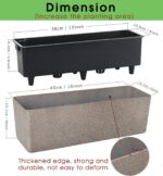 GardenBasix Elongated Self Watering Planter Pots Window Box 5.5 x 16 inch Indoor... - Image 7
