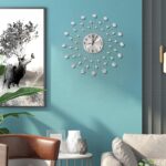 19.7 Inch Large Wall Clock for Living Room Decor, Non-Ticking Quiet Modern Metal... - Image 3