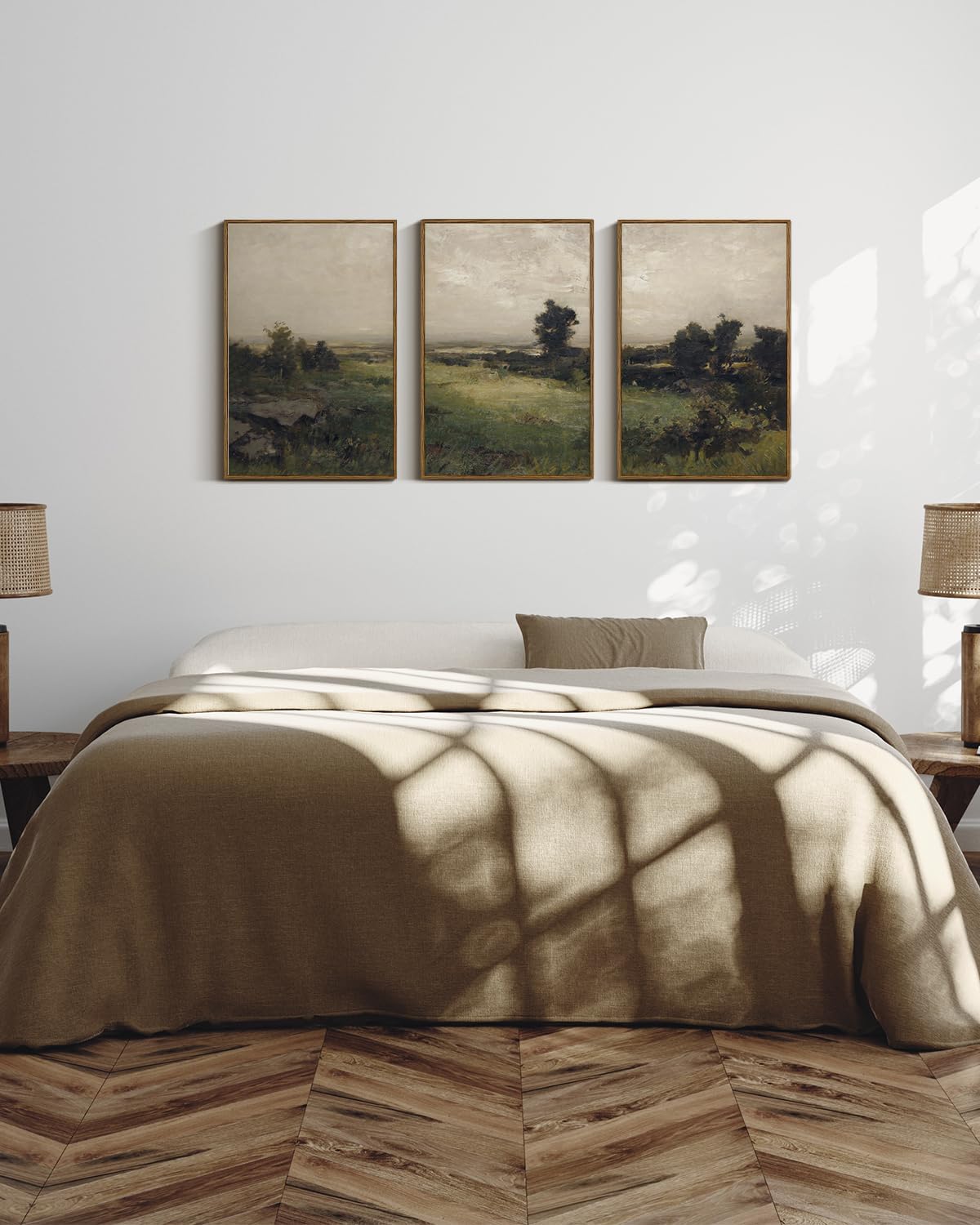 InSimSea Oversized Vintage Landscape Art for Living Room Bedroom,3Pcs, Extra Lar... - Image 3
