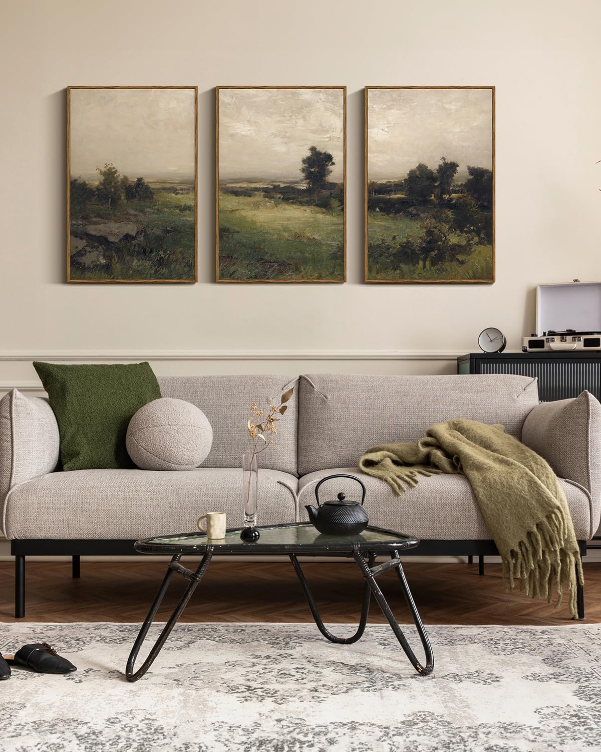 InSimSea Oversized Vintage Landscape Art for Living Room Bedroom,3Pcs, Extra Lar... - Image 4