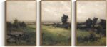 InSimSea Oversized Vintage Landscape Art for Living Room Bedroom,3Pcs, Extra Lar... - Image 7