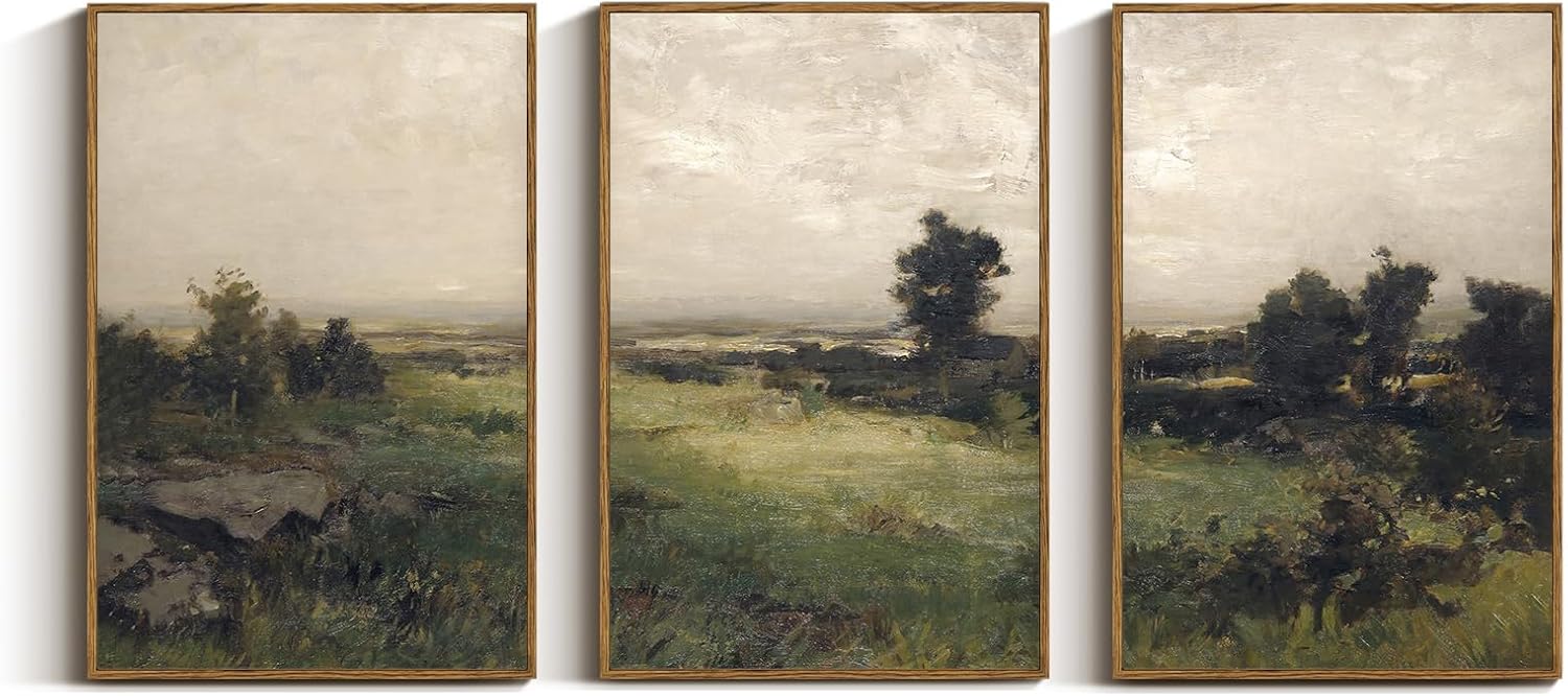 InSimSea Oversized Vintage Landscape Art for Living Room Bedroom,3Pcs, Extra Lar... - Image 9