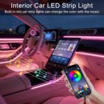 LED Lights for Car Interior - 5 in 1 Wireless Ambient Lighting Kit with 236" Fib... - Image 3