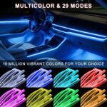 LED Lights for Car Interior - 5 in 1 Wireless Ambient Lighting Kit with 236" Fib... - Image 5