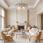 YIOSI Clear Glass 36 inch Round Chandelier for Dining Room, Modern Drum Pendant ... - Image 6